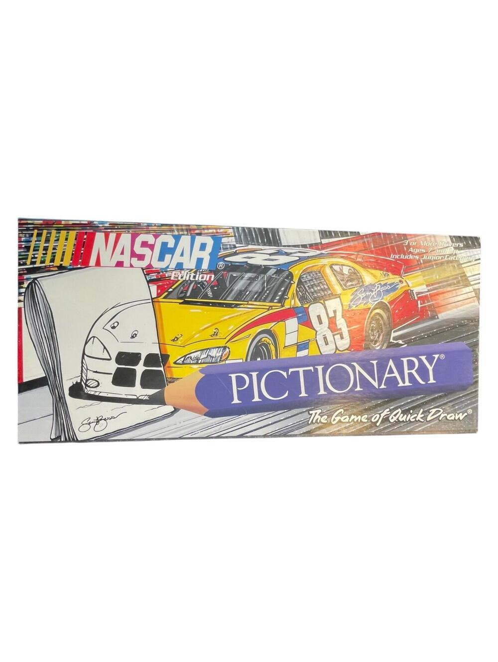 2001 NASCAR Pictionary Board Game Complete Sam Bass Racing
